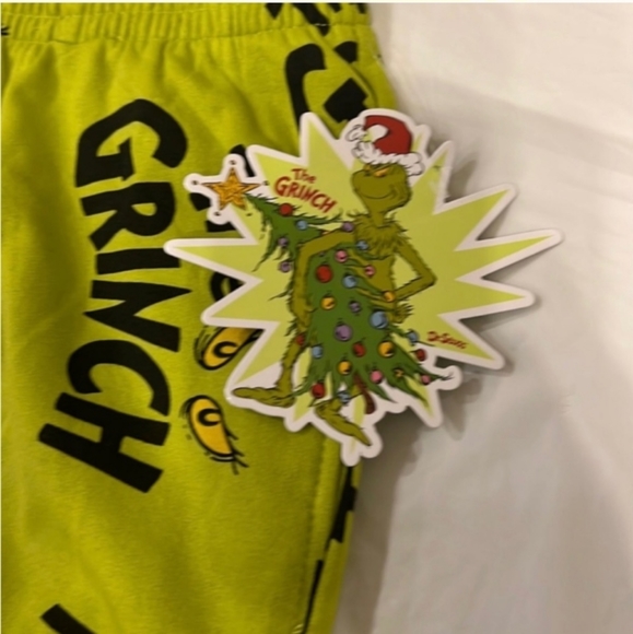 NWT 2 pc The Grinch Dr Seuss joggers hoodie pullover set sweatpants XL Christmas - Picture 8 of 10